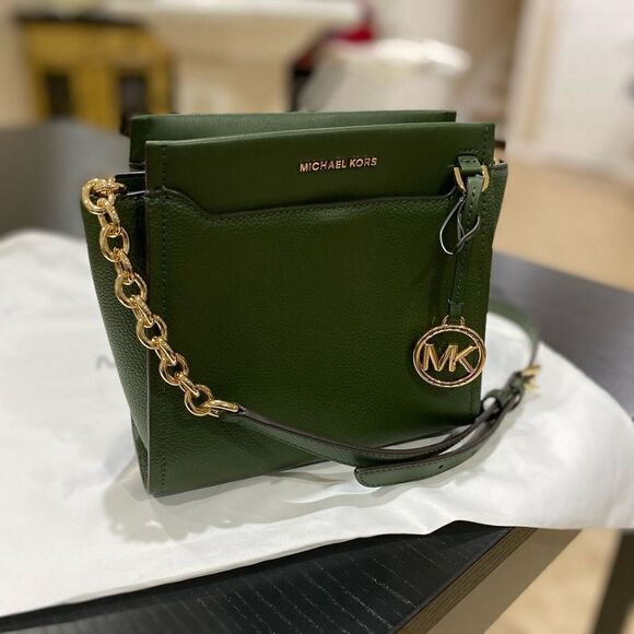 Michael Kors Graham Small NorthSouth Leather Messenger